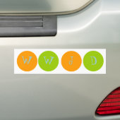 WWJD BUMPERSTICKER (Op auto)