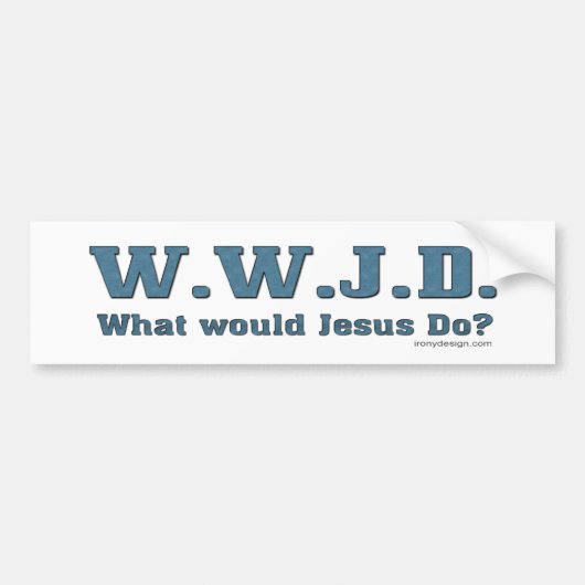 WWJD Bumperstickers (Voorkant)