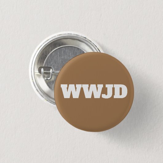 WWJD-Button Ronde Button 3,2 Cm (Voorkant /achterkant)