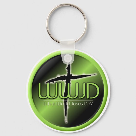 WWJD? Button Sleutelhanger (Voorkant)
