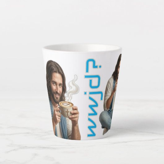 WWJD Coffee Vibes, Everyday Jezus, Latte Liefde Mok (Voorkant)