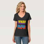 WWJD FAFO Wat zou Jezus doen? T-shirt (Voorkant volledig)