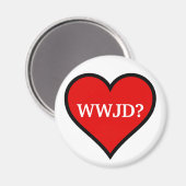 WWJD Heart Magneet (Voorkant / Achterkant)