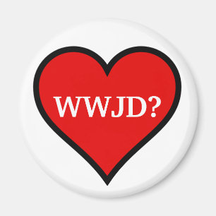 WWJD Heart Magneet