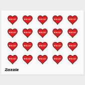 WWJD Heart Ronde Sticker (Vel)
