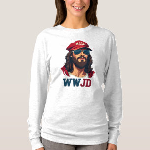 WWJD: Republikeinse Jesus in het MAGA Pet T-shirt