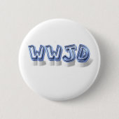 wwjd ronde button 5,7 cm (Voorkant)