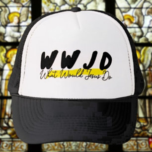 WWJD Trucker Hoed – “Wat Zou Jezus Doen” Vetgedruk Pet