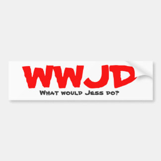 WWJD, wat zou Jess doen? Bumpersticker