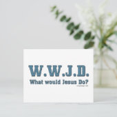 WWJD? Wat zou Jezus doen? Briefkaart (Staand voorkant)