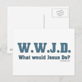 WWJD? Wat zou Jezus doen? Briefkaart (Voorkant / Achterkant)
