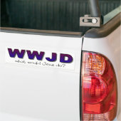 "WWJD" Wat zou Jezus doen? Bumpersticker (Op Truck)