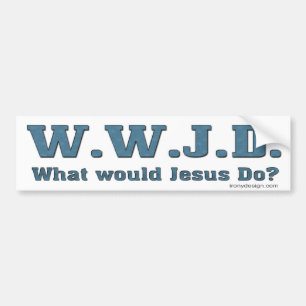 WWJD? Wat zou Jezus doen? Bumpersticker