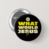 WWJD – Wat zou Jezus doen? Button (Voorkant /achterkant)