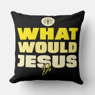 WWJD – Wat zou Jezus doen? Kussenhoes Kussen