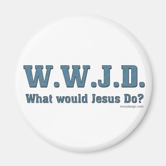 WWJD? Wat zou Jezus doen? Magneet (Voorkant)