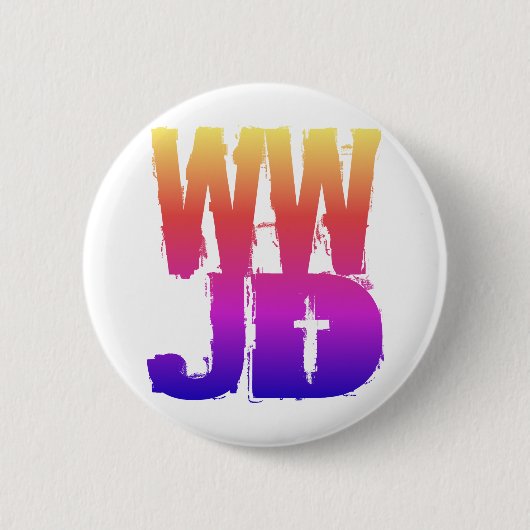 WWJD Wat zou Jezus doen? Ronde Button 5,7 Cm (Voorkant)