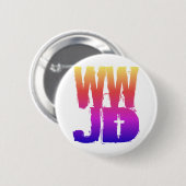 WWJD Wat zou Jezus doen? Ronde Button 5,7 Cm (Voorkant /achterkant)