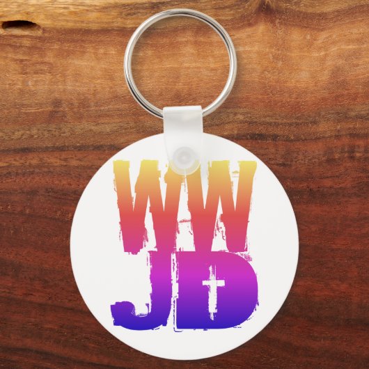WWJD Wat zou Jezus doen? Sleutelhanger (Voorkant)