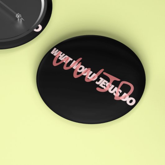 WWJD – Wat zou Jezus *echt* doen? Knop Ronde Button 3,2 Cm