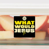 WWJD – What Would Jesus Do? Square Stickers (Aangebracht)