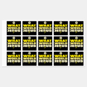 WWJD – What Would Jesus Do? Square Stickers (Vel)