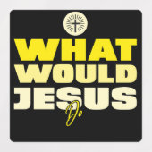 WWJD – What Would Jesus Do? Square Stickers (Design 2)