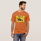 WWJD: Wie zou Jezus uitzetten? - een MisterP-Shirt T-shirt (Voorkant volledig)