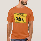 WWJD: Wie zou Jezus uitzetten? - een MisterP-Shirt T-shirt (Voorkant)