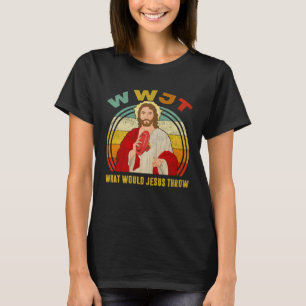 WWJT Wat zou Jesus gooien Disc Golf T-shirt
