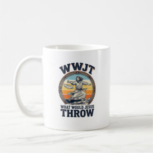 WWJT Wat zou Jezus Weggooien Vintage Disc Shirt_1 Koffiemok