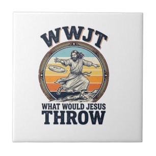 WWJT Wat zou Jezus weggooien Vintage Disc Shirt_1 Tegeltje