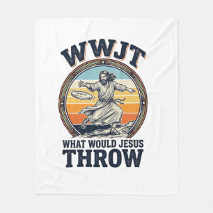WWJT Wat zou Jezus Werpen Vintage Disc Shirt_1 Fleece Deken