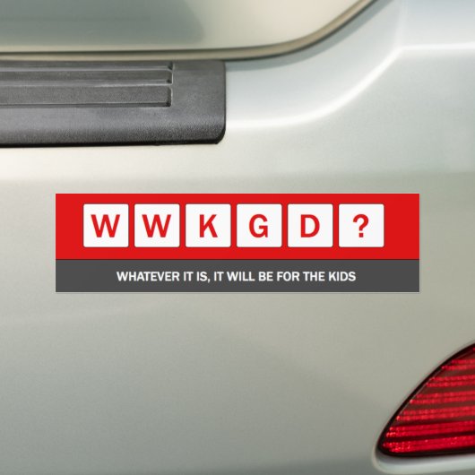 WWKGD? BUMPERSTICKER (Op auto)
