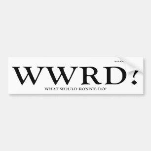 WWRD - Wat zou Ronnie doen Bumpersticker