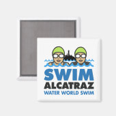 WWS Swim alcatraz magnet (Voorkant / Achterkant)