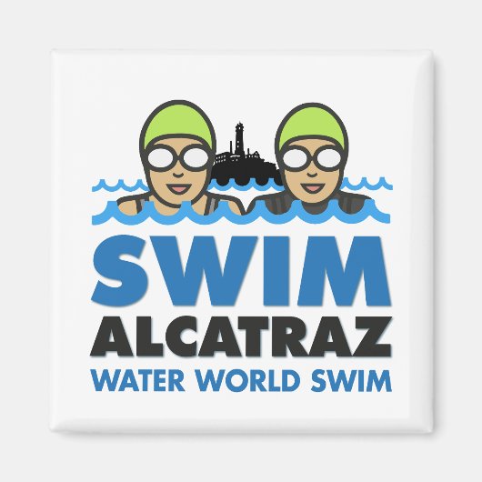 WWS Swim alcatraz magnet (Voorkant)