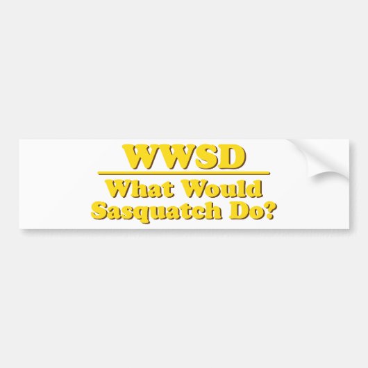 WWSD? BUMPERSTICKER (Voorkant)