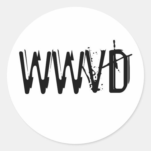 WWVD RONDE STICKER (Voorkant)