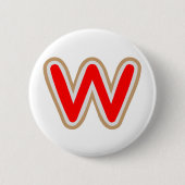 WWW ALPHAW ALPHABET RONDE BUTTON 5,7 CM (Voorkant)