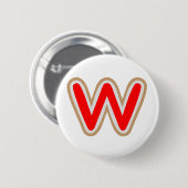 WWW ALPHAW ALPHABET RONDE BUTTON 5,7 CM (Voorkant /achterkant)