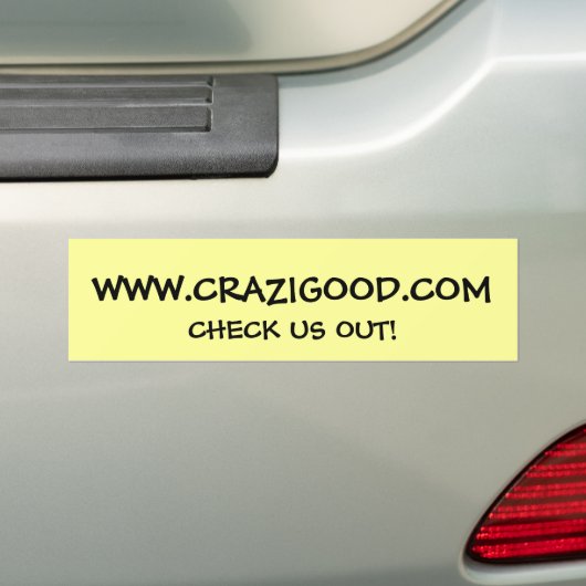 WWW.CRAZIGOOD.COM, CONTROLEER ONS UIT! BUMPERSTICKER (Op auto)