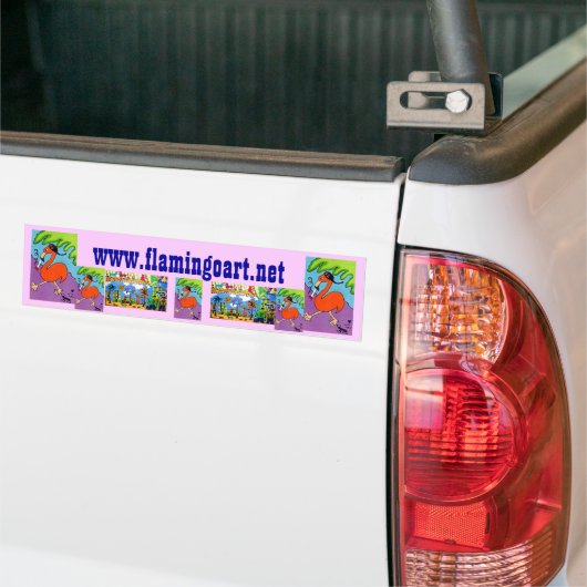 www.flamingoart.net bumpersticker (Op Truck)