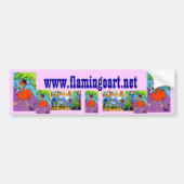 www.flamingoart.net bumpersticker (Voorkant)