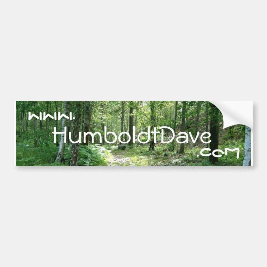 www.HumboldtDave.com Bumpersticker (Voorkant)