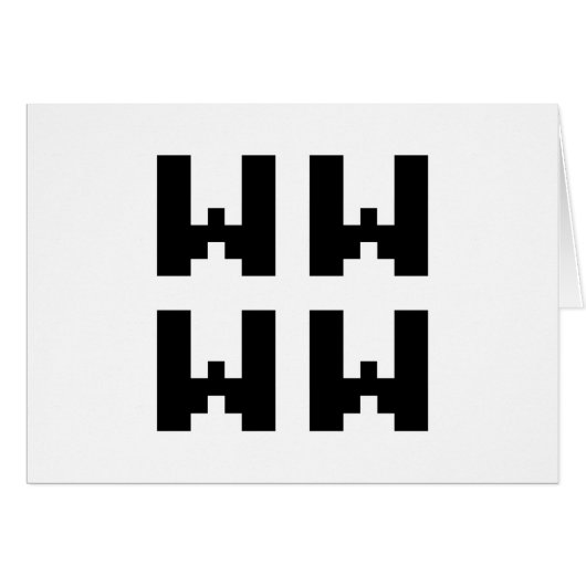 WWW | LOL Japans Internet Slang Wenskaart (Voorkant Horizontaal)