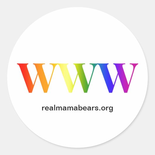 WWW-Sticker Ronde Sticker (Voorkant)