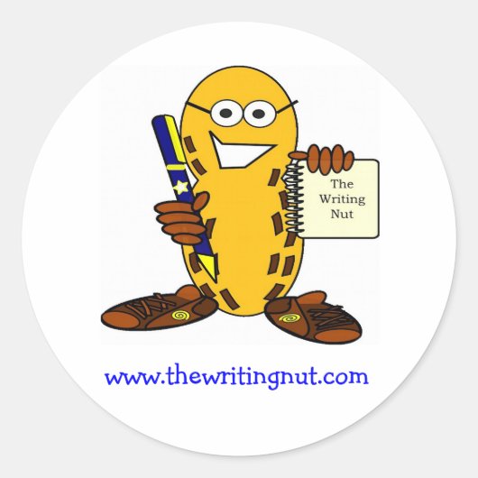 www.thewritingnut.com sticker (Voorkant)