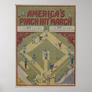 WWWI Baseball Game Cartoon (1919) Poster
