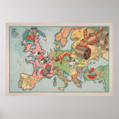 WWWI-duogs of War Illustrative Map (1914) Poster (Voorkant)